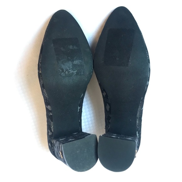 Cole Haan Black Silver Animal Print Block Heels 7B - Picture 6 of 8